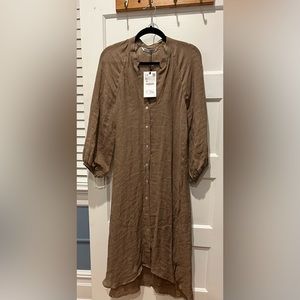Brand new with tags Zara button down midi dress in a size XS